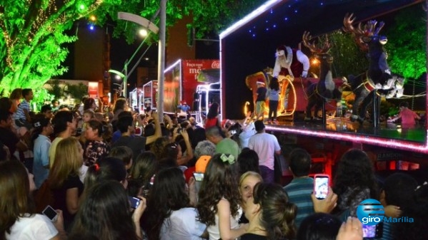 Marília recebe Caravana de Natal Coca-Cola; veja o roteiro