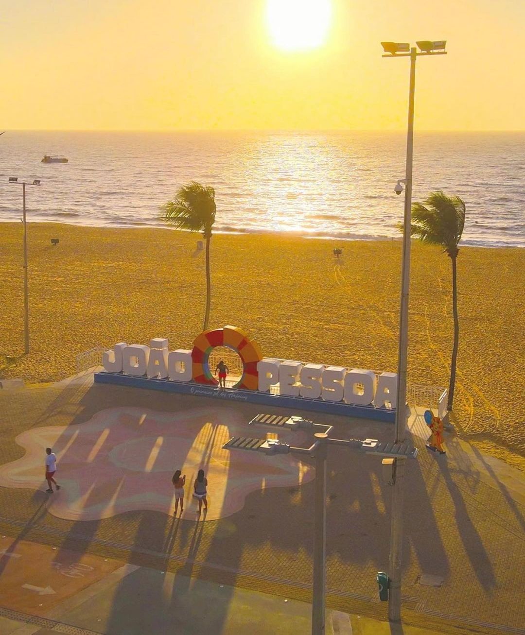 Letreiro em João Pessoa, na Paraíba.. Foto: Reprodução/Instagram @visite.joaopessoa 03/11/2022