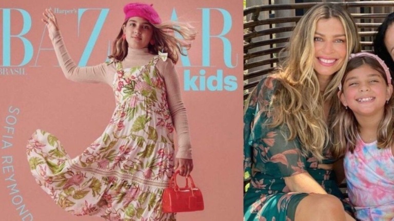Filha de Grazi e Cauã estreia como capa de revista