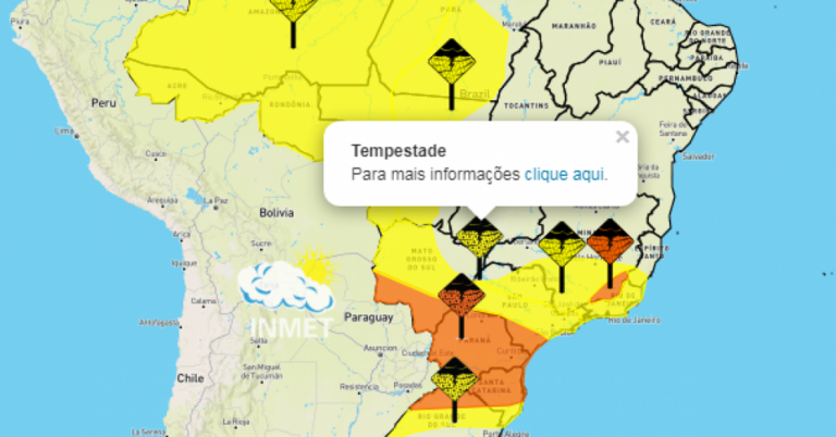 Meteorologia prevê chuva e risco de tempestade na região de Marília