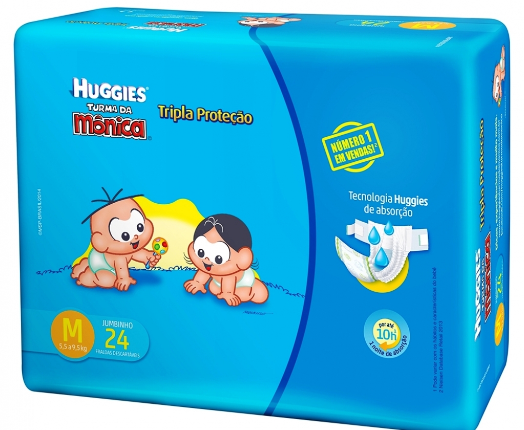 Anvisa suspende 40 lotes de fraldas "Huggies Turma da Mônica"