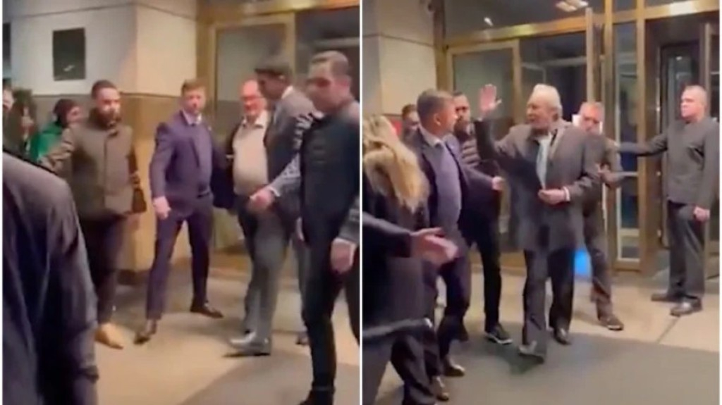Em Nova York, Gilmar e Lewandowski são xingados na saída de hotel Em Nova York, Gilmar e Lewandowski são xingados na saída de hotel