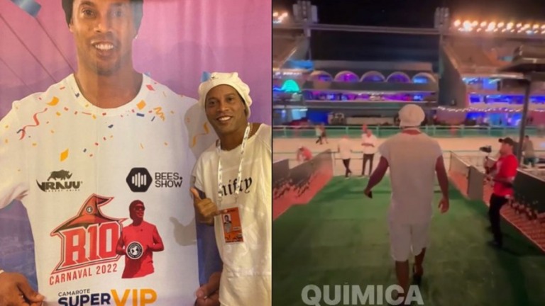 Carnaval 2022: Ronaldinho Gaúcho mostra seu camarote na Sapucaí