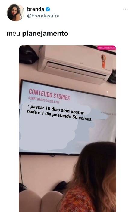 Planejamento de Bianca Andrade vira meme. Foto: Reprodução