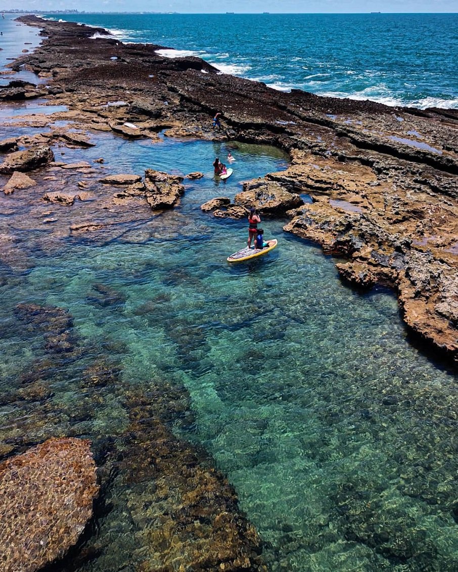 A barreira de corais típica da Praia do Francês, em Alagoas. Foto: Reprodução/Instagram 17.02.2023