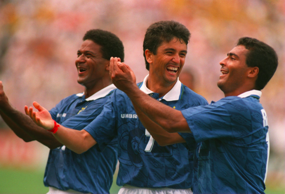 Mazinho, Bebeto e Romário - Brasil x Holanda - Copa do Mundo 1994