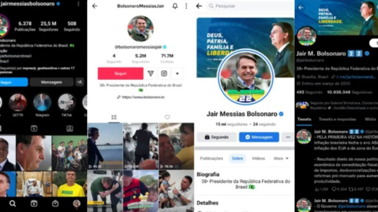 Agora é ex-presidente: Bolsonaro atualiza descrição nas redes sociais