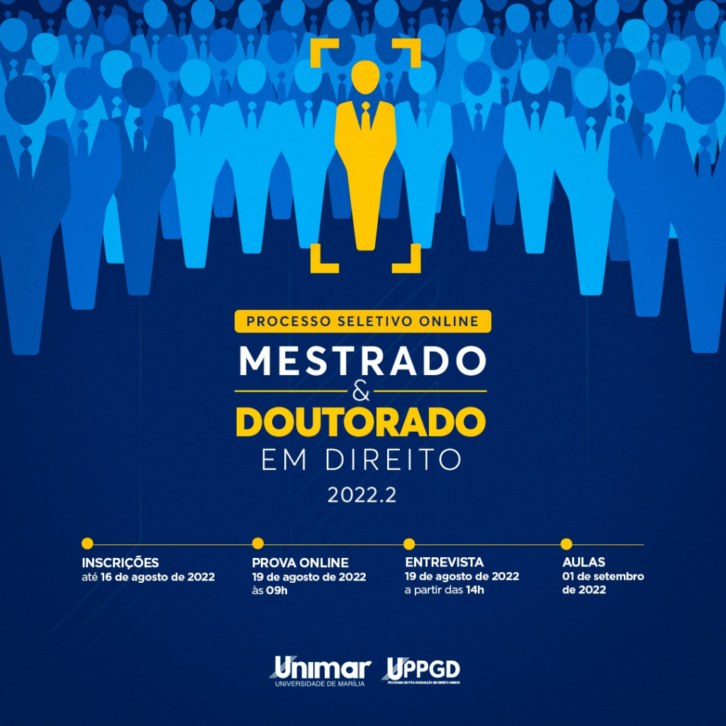 Unimar oferece 28 vagas para mestrado e doutorado em Direito. Inscrições abertas!