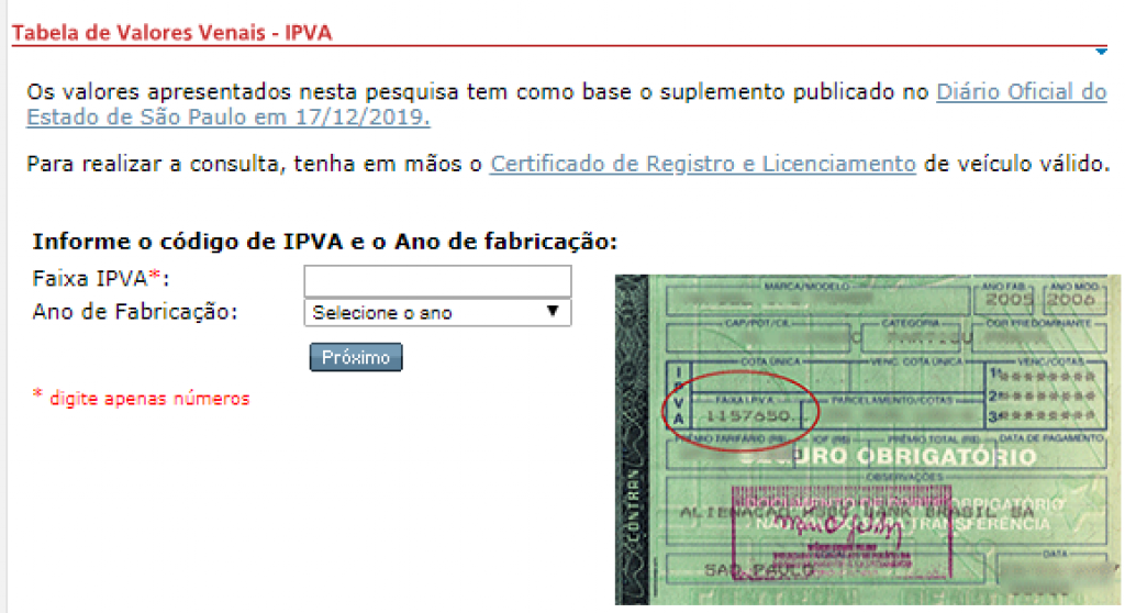 Governo libera consulta a valores do IPVA para pagamento em 2020