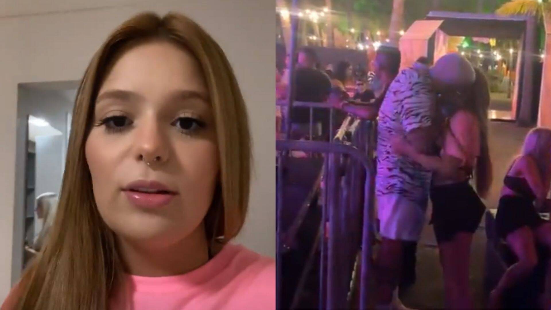 Viih Tube e Lipe Ribeiro se beijando. Foto: Reprodução/Twitter