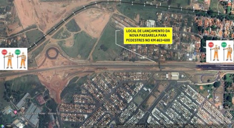 Remoção de passarela vai impactar tráfego da SP-294 em Padre Nóbrega