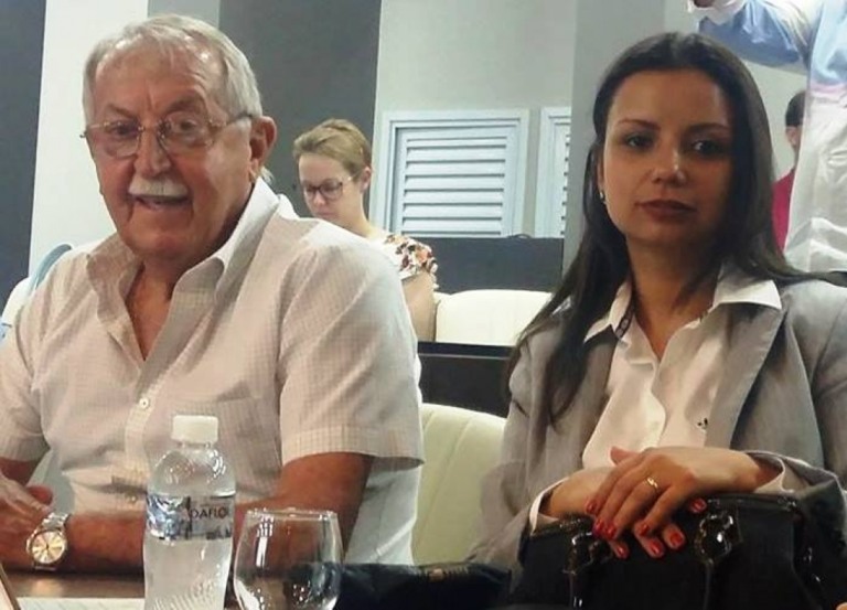 Pedro Pavão, presidente do Sincomercio Marília, com a consultora jurídica Daniela Marinho