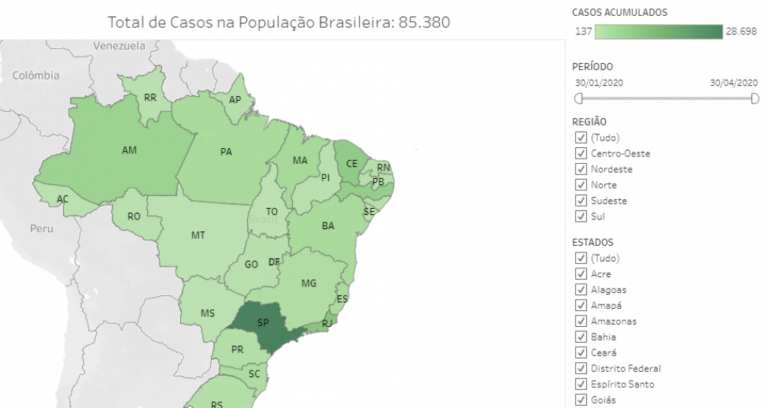 Quer acompanhar dados da epidemia? Acesse plataforma com gráficos interativos