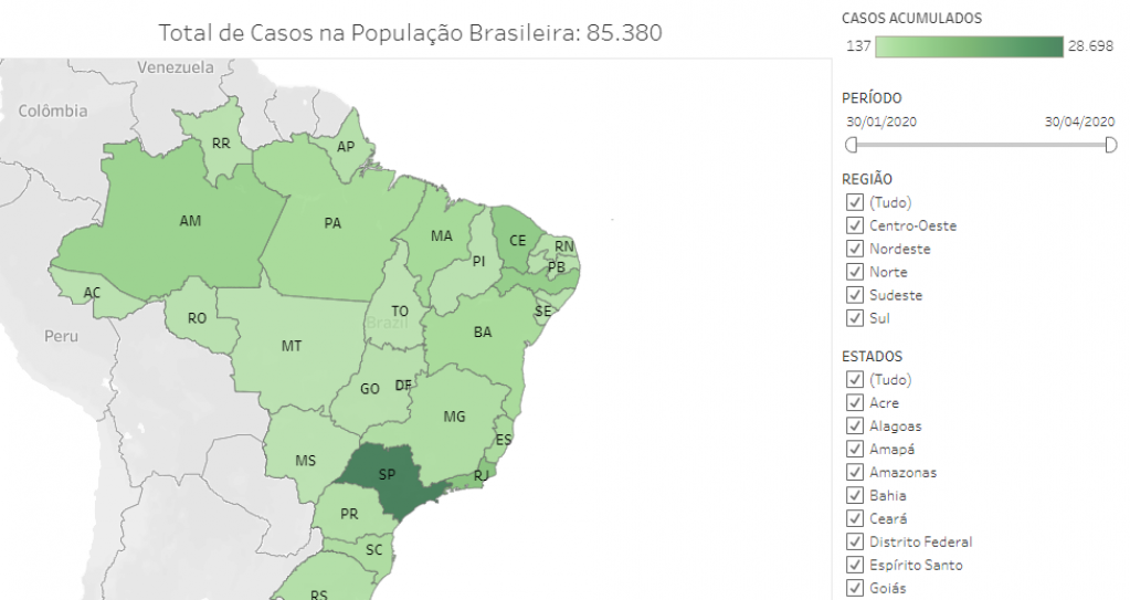 Quer acompanhar dados da epidemia? Acesse plataforma com gráficos interativos