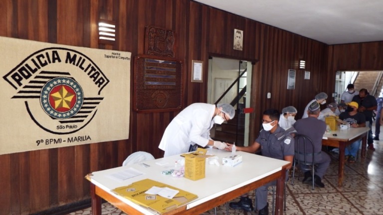 Saúde inicia programa de testes de coronavírus para policiais militares em Marília