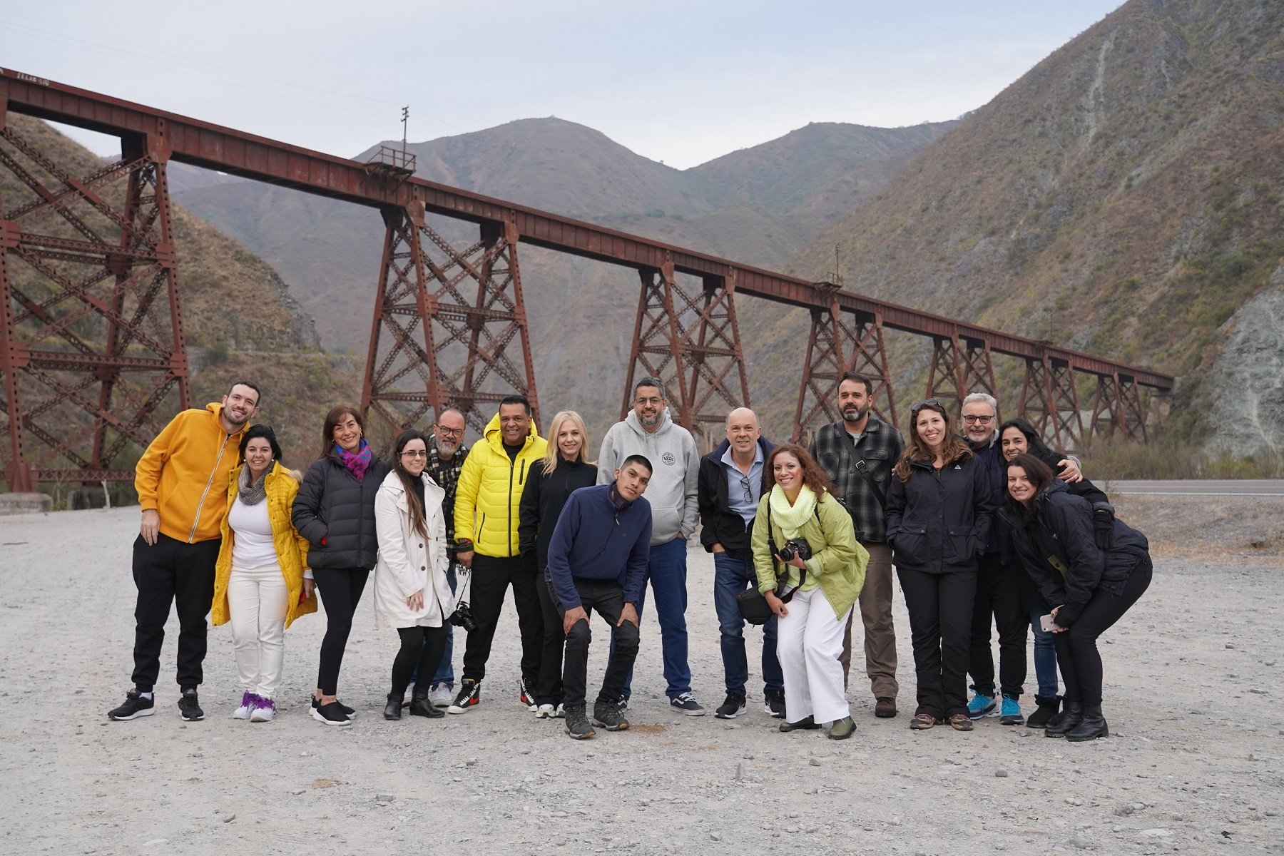 Grupo de jornalistas e agentes de viagens convidados para a experiência em Salta. Foto: Cesar Valdivieso