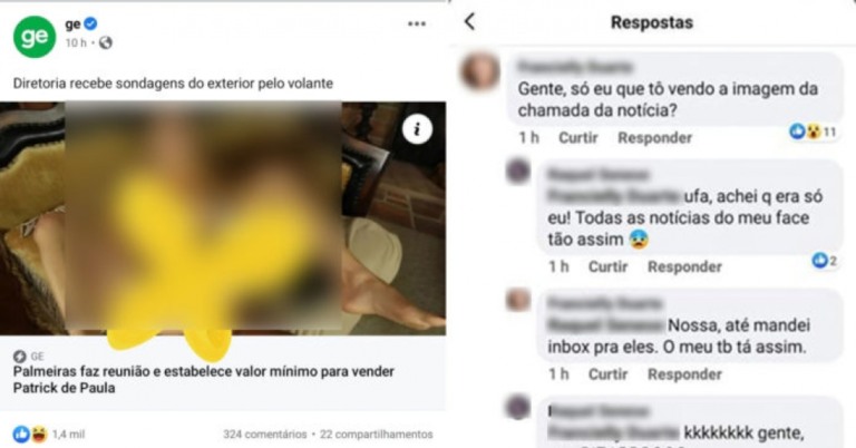 Erro no Facebook troca miniaturas de links por fotos pornôs, atinge Marília