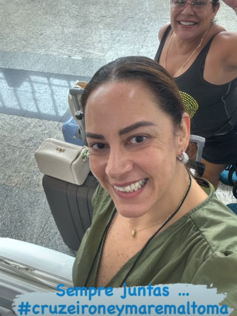 Silvia Abravanel vai com amiga para o cruzeiro de Neymar — Foto: Reprodução/Instagram