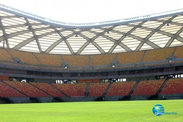 Gramado da Arena Amazônia é recuperado para Jogos Olímpicos