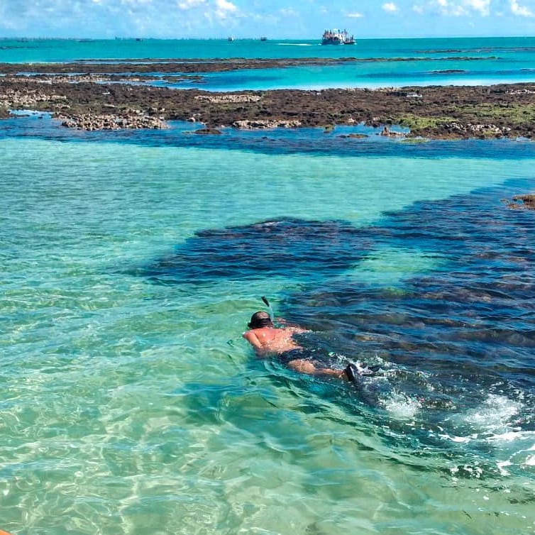 A piscina natural do Seixas, em João Pessoa, na Paraíba. Foto: Reprodução/Instagram 08.05.2023