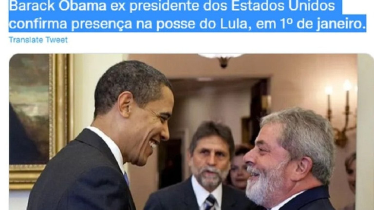 Deputado do PT afirma que Obama vem à posse de Lula