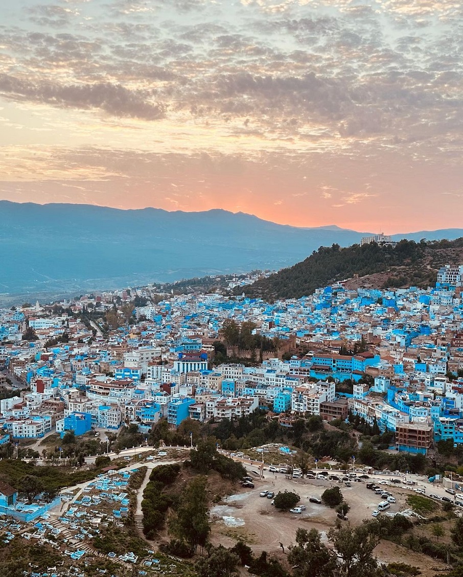 A "cidade azul" sagrada, Chefchaouen, no Marrocos. Foto: Reprodução/Instagram 04.08.2023