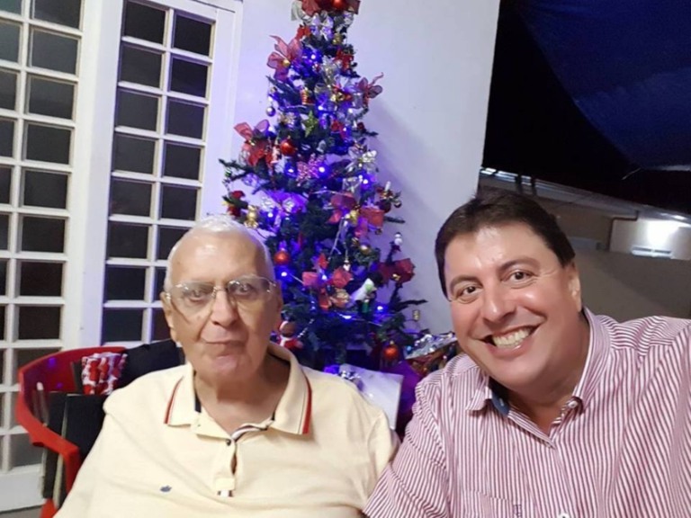 José Salomão Aukar com o filho, Sérgio: decadas de dedicação ao bem-estar na cidade