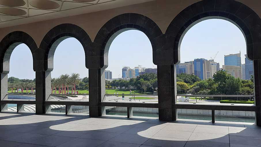 Vista interna do Museu da Arte Islâmica, em Doha no Catar. Foto: Felipe Carvalho