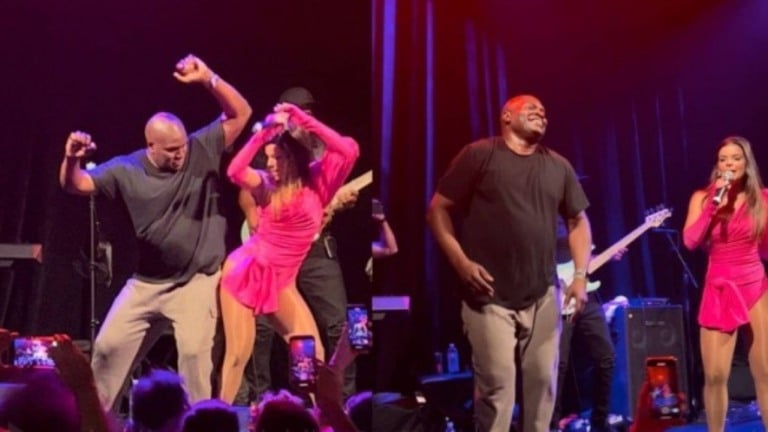 Jacaré sobe em palco no Canadá e relembra tempo no É o Tchan