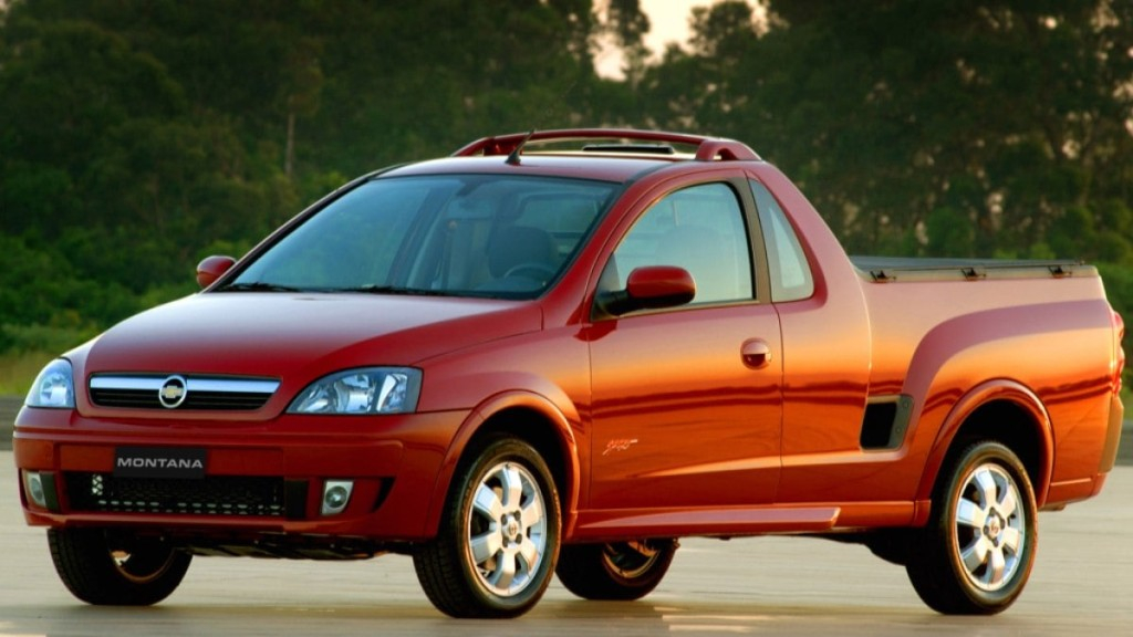 Divulgação Chevrolet Montana de primeira geração compartilhava base com o Corsa