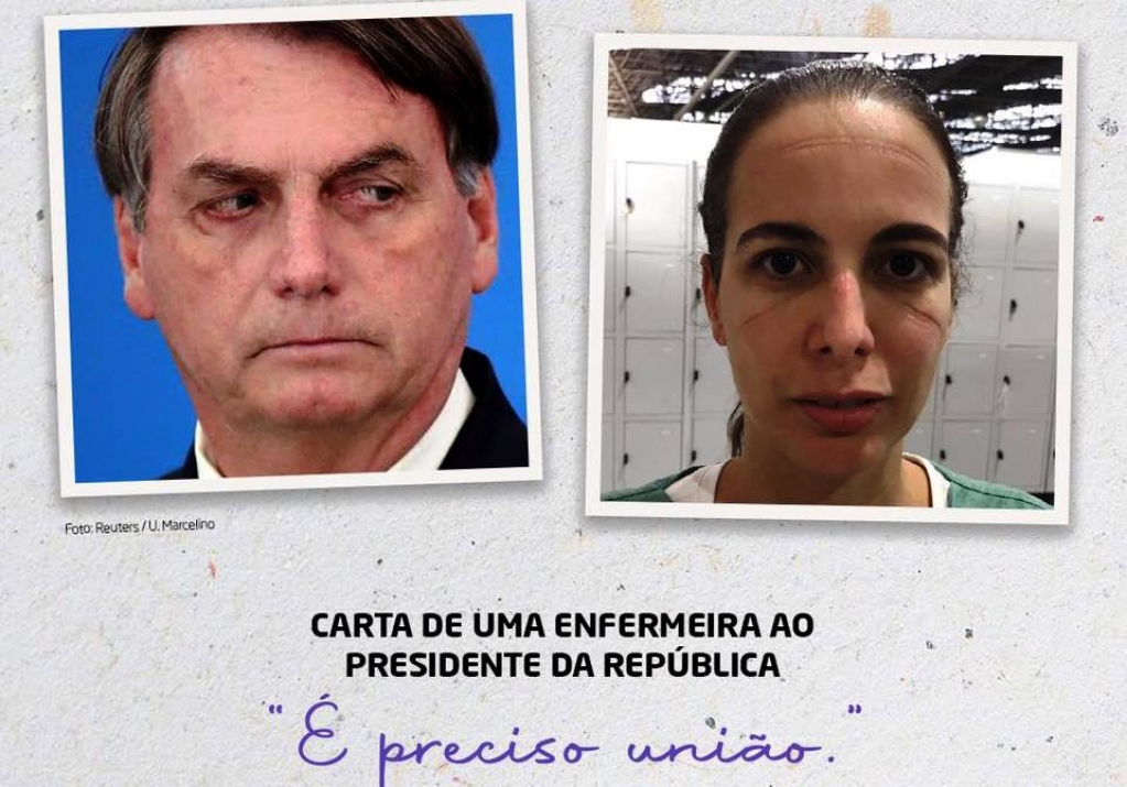 Enfermeira de Marília manda carta a Bolsonaro: tropas abandonadas