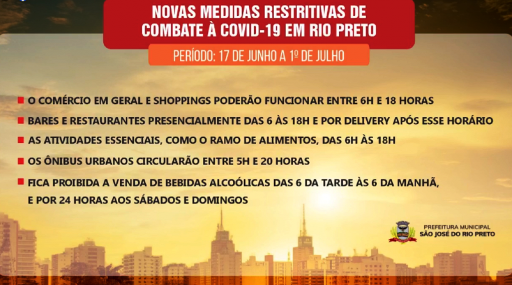 Rio Preto amplia restrições e anuncia lockdown noturno contra Covid