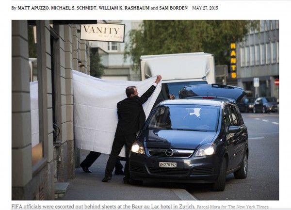 Publicação do jornal The New York Times mostra dirigentes deixando hotel com proteção durante prisão