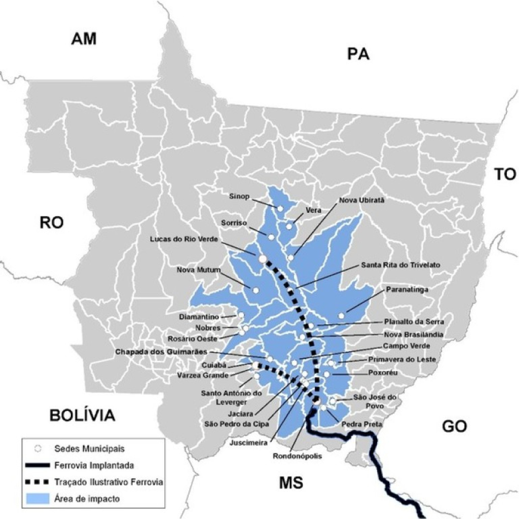 Agronegócio espera que ferrovias reduzam custos do frete em Mato Grosso