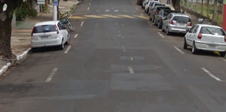 Trecho da rua 9 de julho onde houve acidente, reparado dias depois