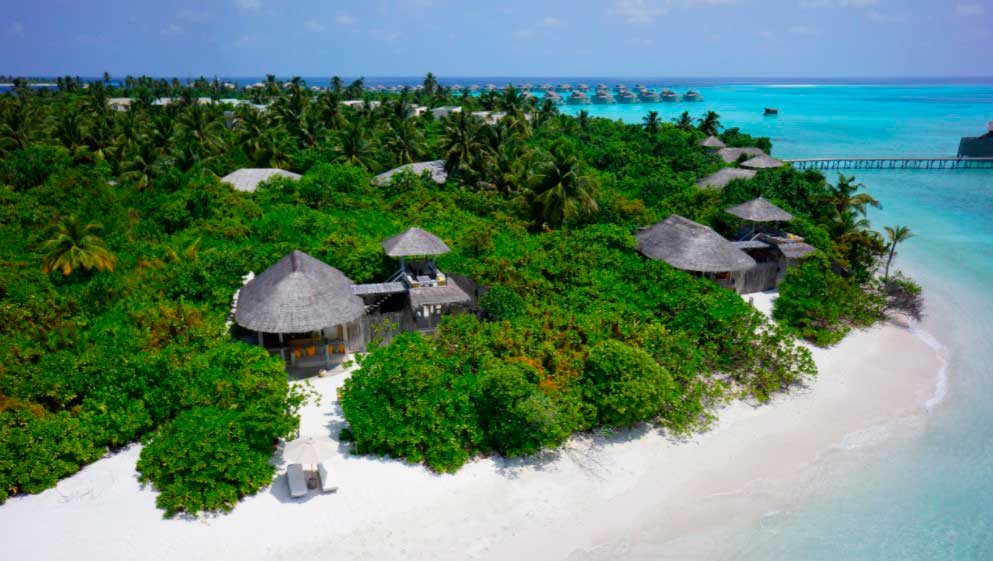 O Six Senses Laamu é um resort de luxo nas Ilhas Maldivas. Foto: Divulgação/Site oficial 23.12-2022