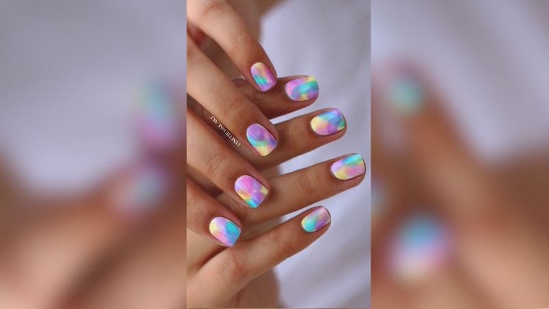 manicure tie dye