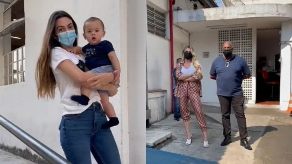 Lívia Andrade é vista em exame de DNA do filho de Pétala com Marcos Lívia Andrade é vista em exame de DNA do filho de Pétala com Marcos