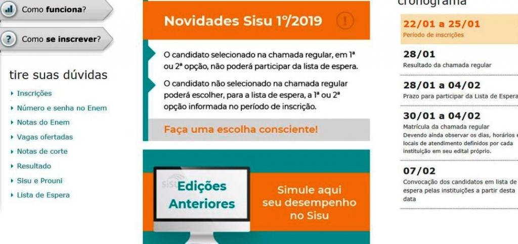 Após instabilidade, MEC prorroga inscrições para Sisu