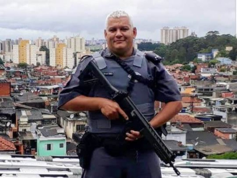 Sargento Alan Fabricio em São Paulo, onde passou por curso e foi premiado