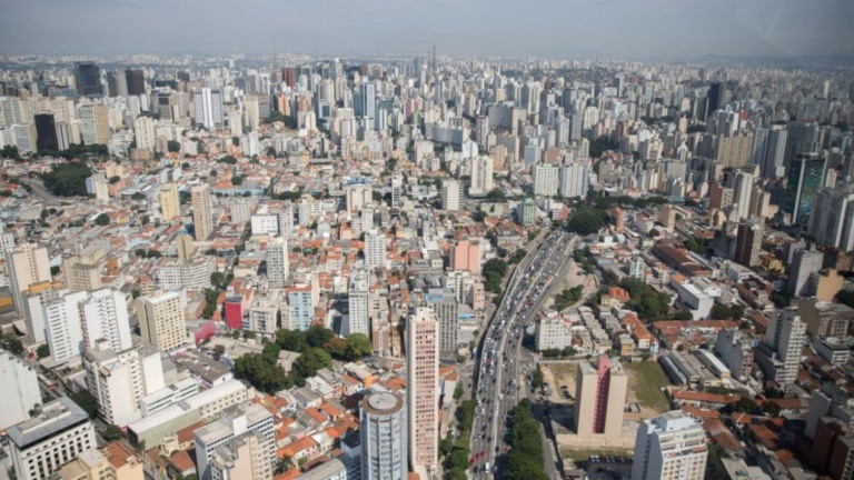 Divulgação/Governo de São Paulo Vista aérea de São Paulo, cidade mais populosa do país.