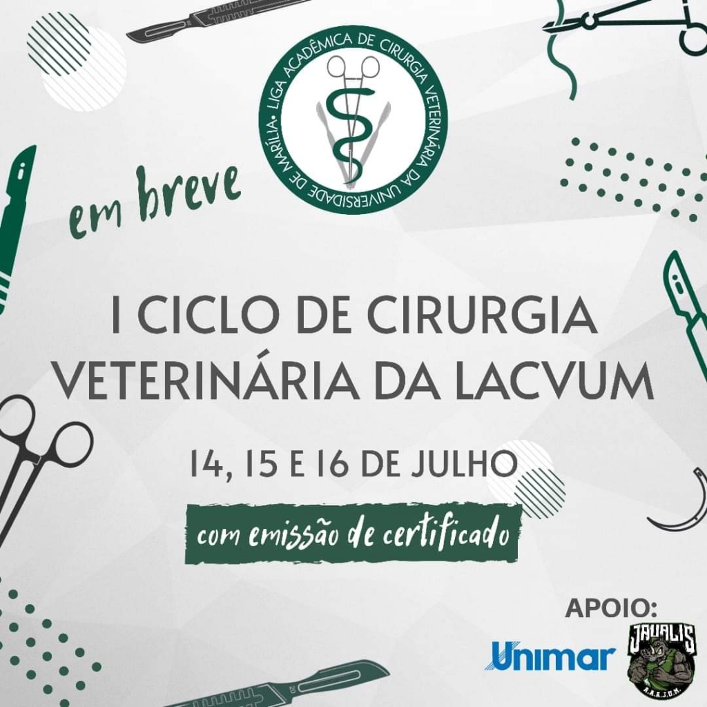 Veterinária da Unimar promove 1º Ciclo de Cirurgia Veterinária da Lacvum