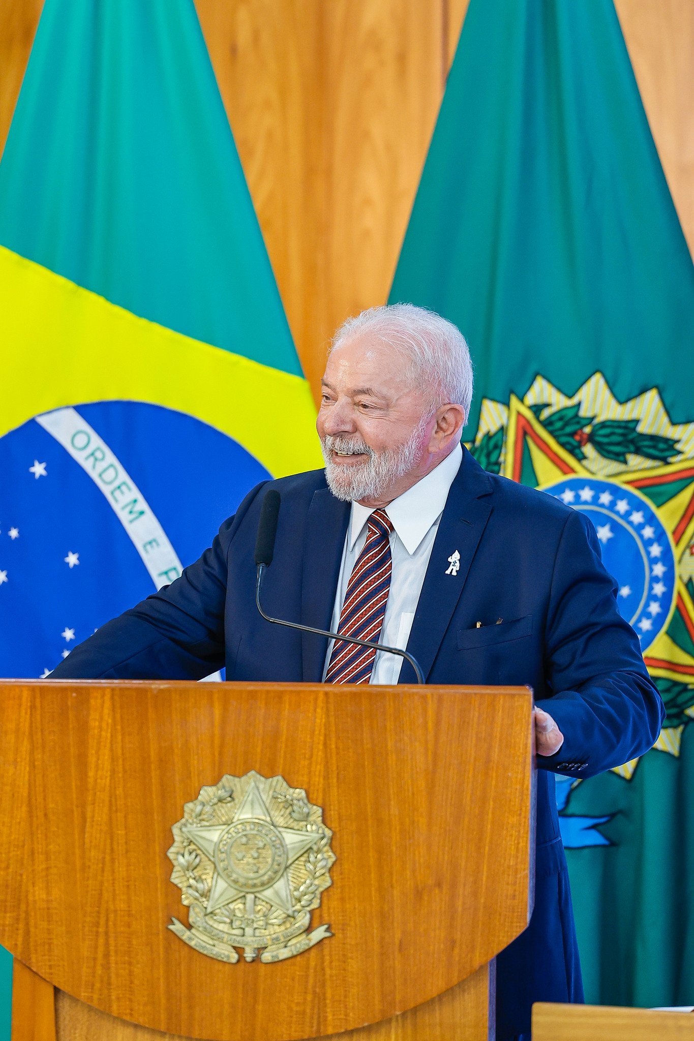 Presidente da República, Luiz Inácio Lula da Silva, durante Reunião ministerial dos 100 dias de governo. Foto:  Ricardo Stuckert/PR