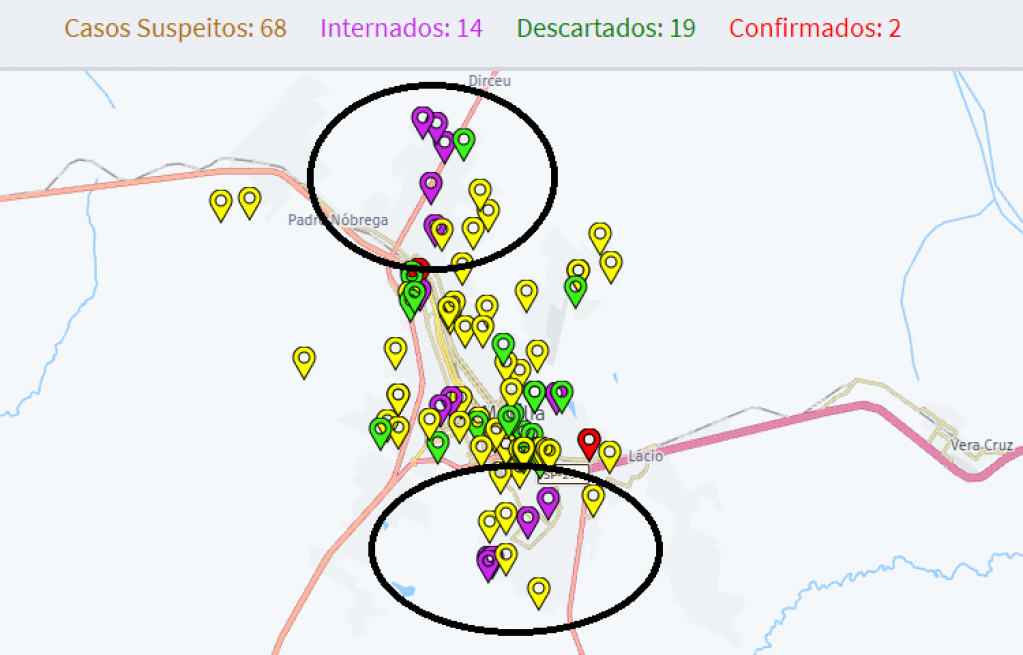 Coronavírus - Entre 14 internados de Marília, dez moram em bairros populares