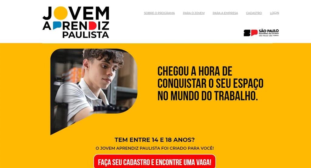 Programa do Estado vai capacitar jovens e oferece vagas de Aprendiz