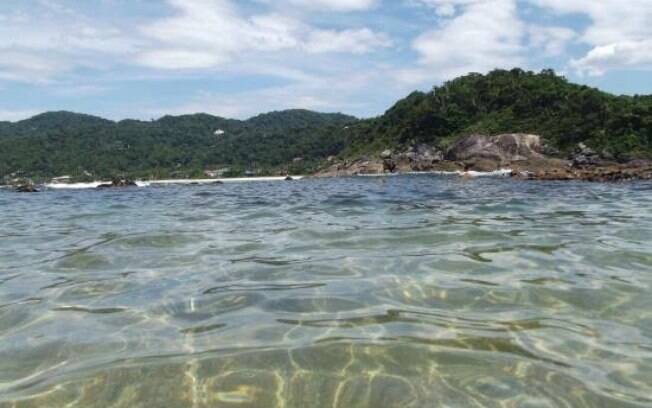 Praia das conchas localizada no Guarujá.