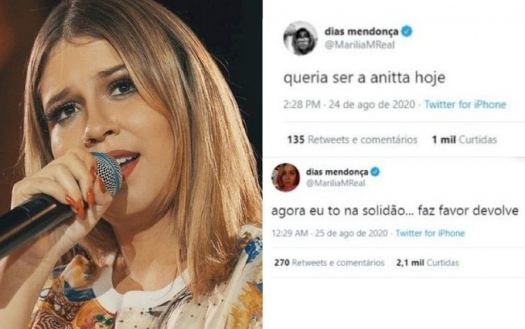 Marília Mendonça fala de solidão e desabafa: "Queria ser a Anitta"