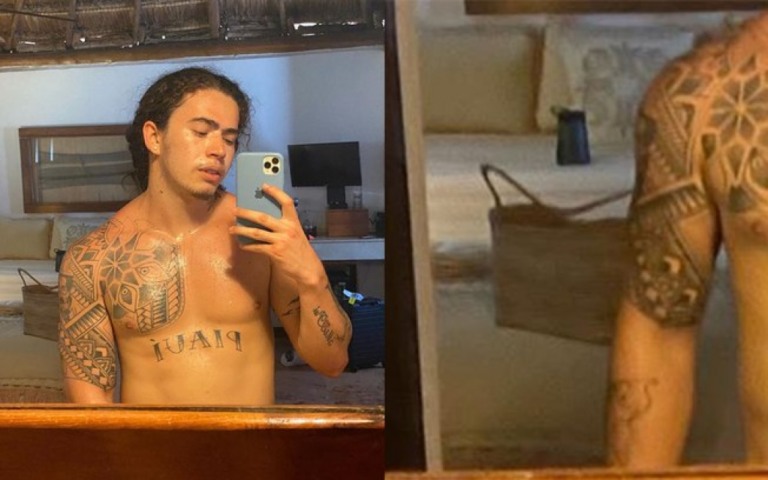 Whindersson Nunes posta foto e fãs questionam: "E essa bolsa feminina na cama?"