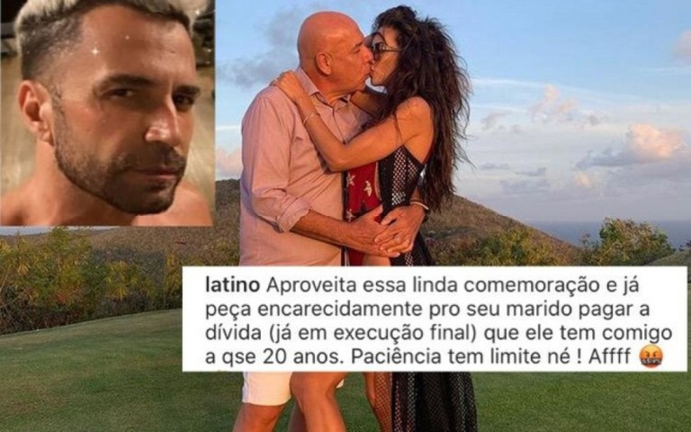 Latino vai em post de Daniela Albuquerque cobrar dívida de dono da RedeTV!