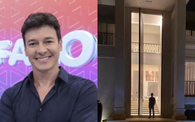 Porta imensa de Rodrigo Faro deixa internet chocada: "Como limpa lá em cima?"
